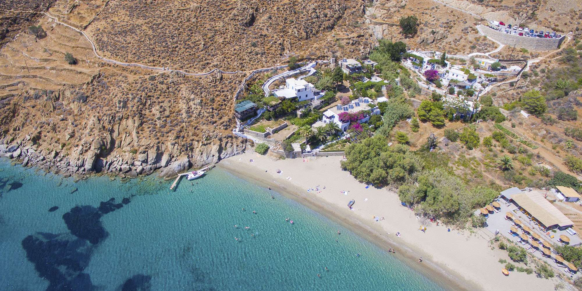Levrossos Beach Apartments from above